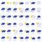 Set of forty three forecast weather icons