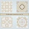 Set of four arabesque seamless pattern