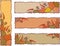 Set of four autumn banners