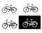 Set of four bicycle pictures