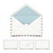 Set of four blank white vector envelopes