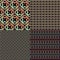 Set of four brown abstract retro colors patterns