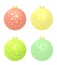 Set Of Four Christmas Balls With Stars