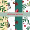 Set of four christmas patterns. Merry christmas seamless pattern.handdraw. vector