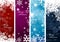 Set of four colorful Christmas background banners