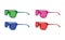 Set of four colourful sunglasses