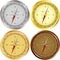 Set of Four Compasses