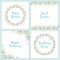 Set of four cute confetti frames for your decoration