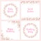 Set of four cute confetti frames for your decoration