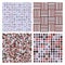 Set of four decorative retro seamless patterns