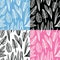 Set of four different colors seamless vector spring pattern