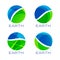 Set of four eco planet logos