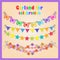 Set of four festive garlands for all occasions