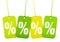 Set Four Hangtags Sale Percent Spring Green Und Yellow