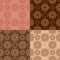 Set of four ornamental seamless pattern.