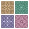 Set of four seamless eastern carpet patterns