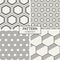 Set of four seamless patterns.