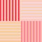 Set of four seamless prints for fabric. Striped patterns. Vector illustration