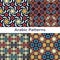 Set of four seamless vector arabic patterns