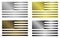Set of four simply isolated stylized metallic flags of United States Of America