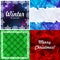 Set of four winter backgrounds. Winter frame with snowflakes. Christmas Greeting Card. New Year background with space for your.