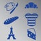 set of france general icons. Vector illustration decorative design