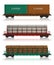 Set of freight railroad cars