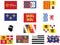 Set of French Regions` Flags