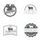 Set of fresh beef labels