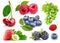 Set fresh berries healthy food fruit