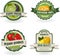 Set of Fresh Organic Fruit Labels