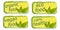 A set of fresh organic labels with leaves isolated on a white background. Health food labels on a beautiful label with
