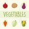 set of fresh vegetables icons