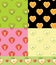 Set of Fruit seamless pattern.Kiwi,orange,strawberry,Apple