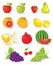 Set of fruits illustration