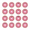 Set of fun kawaii donut icon cartoons