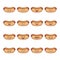 Set of fun kawaii hotdog icon cartoons