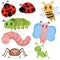 Set funny insects.