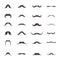 Set of funny mustache retro style, vector illustration