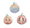 Set of funny pumpkins on white