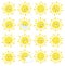 Set of funny sun emoticons