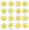 Set of funny sun emoticons