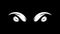 Set of funny, tribal, and evil eyes in the dark simple - illustration