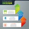 Set Fuse, Light emitting diode and Electric plug. Business infographic template. Vector