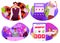 Set of gambling people flat style, vector illustration