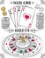 Set of gambling symbols, roulette, ace, dice, chips, vector