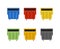 Set of garbage bins