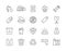 Set of Garbage Line Icons. Waste Factory, Trash Truck, Container and more.