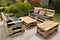 A set of garden furniture from wooden warehouse pallets