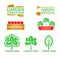 A set of garden logos